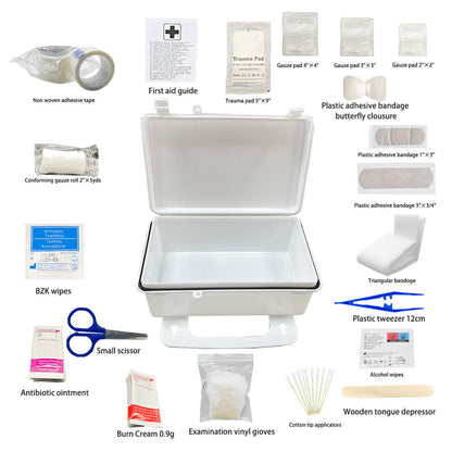 10 Person First Aid Kit - OSHA and ANSI Compliant, Fully stocked Emergency Kit for Home, Office or Construction site