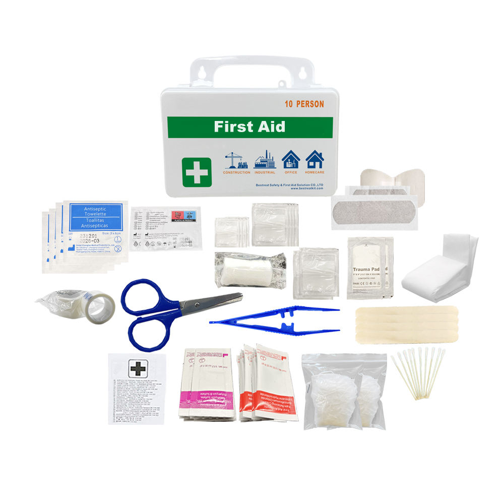 10 Person First Aid Kit - OSHA and ANSI Compliant, Fully stocked Emergency Kit for Home, Office or Construction site