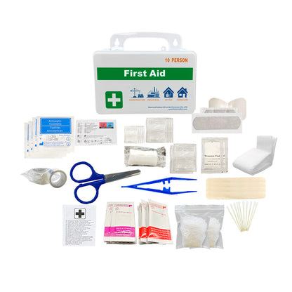 10 Person First Aid Kit - OSHA and ANSI Compliant, Fully stocked Emergency Kit for Home, Office or Construction site