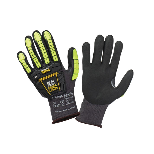 X-Large Nylon and Spandex Nitrile Dipped Impact Gloves