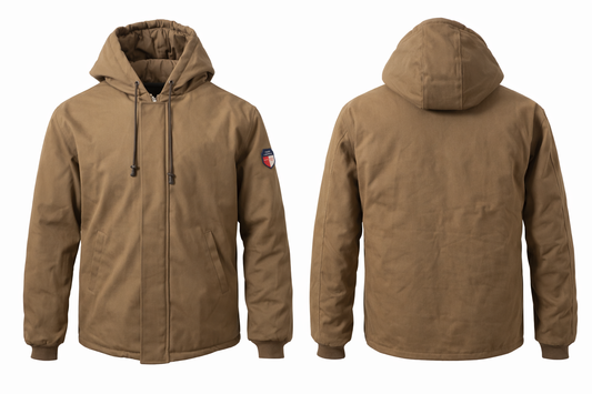 Texas FR Insulated Brown Duck Hooded Jacket