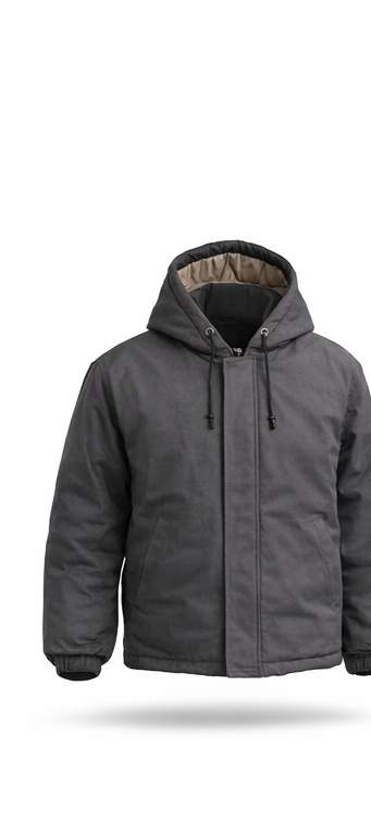 Texas FR Insulated Grey Duck Hooded Jacket