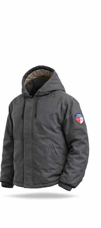 Texas FR Insulated Grey Duck Hooded Jacket