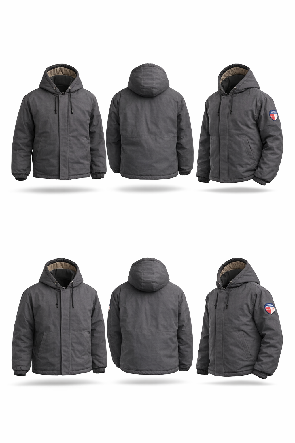 Texas FR Insulated Grey Duck Hooded Jacket