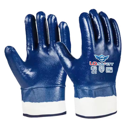X-Large Blue Nitrile Full Coated Work Gloves