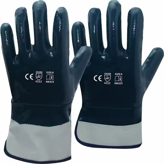 Blue Nitrile Full Coated Work Gloves